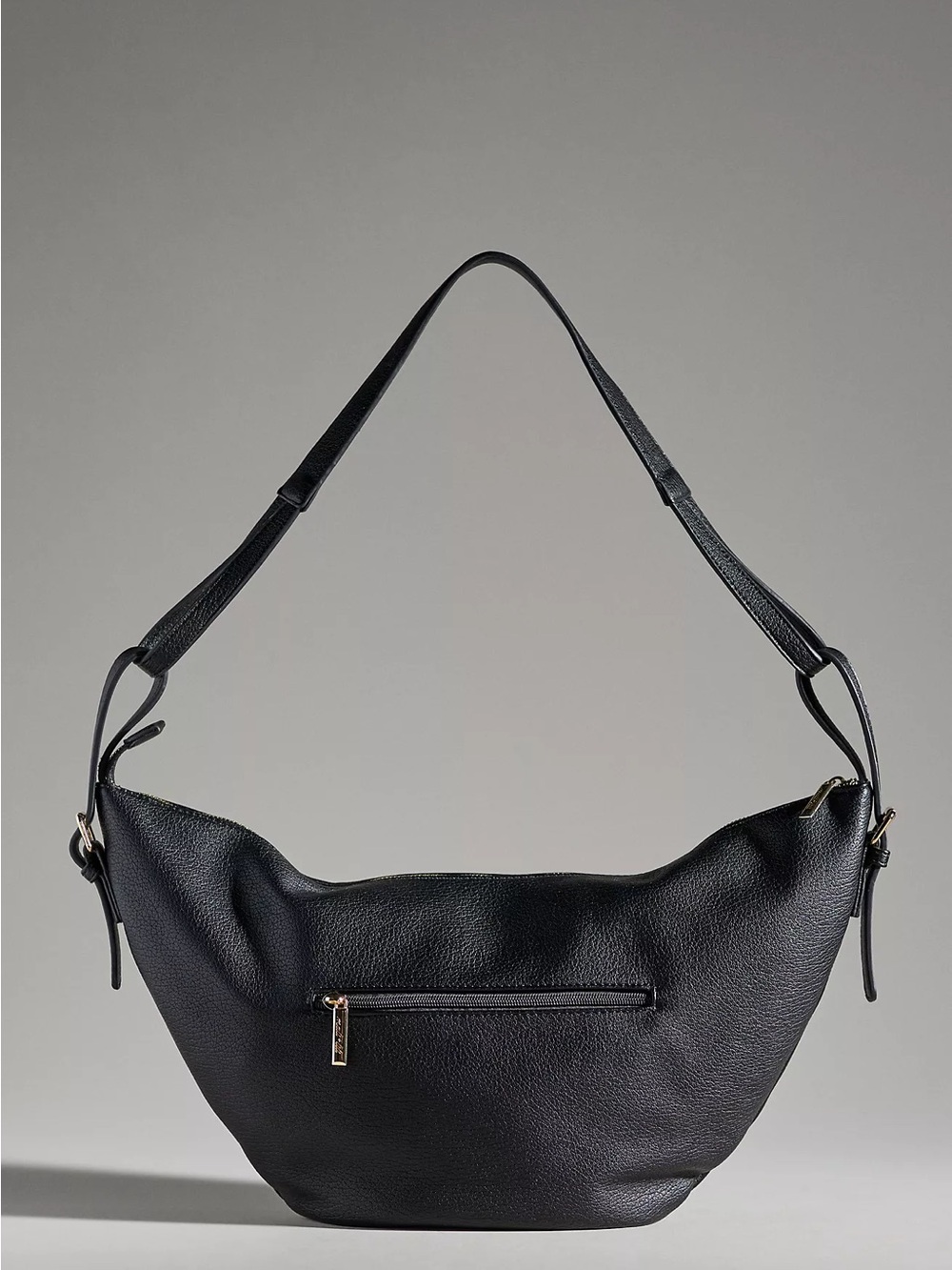 Mali + Lili Half Moon Sling Bag Vegan Leather Anthropologie Black Like New Purse